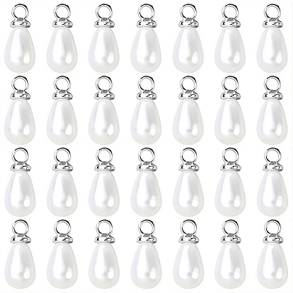 96подвески из искусственного жемчуга из абс-пластика, очарование слезы, с железной петлей
