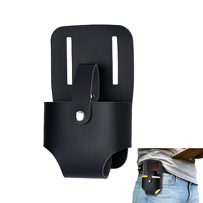 Porte-mètre ruban en cuir PU pour ceinture, clips de ceinture porte-outils