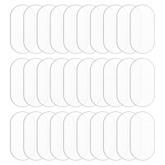 30 прозрачные акриловые подставки для фигурок, овальные