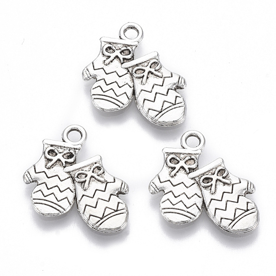 Pendentifs en alliage de style tibétain, sans plomb et sans cadmium, gants