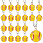 48 шт. ожерелья-цепочки с подвеской в виде бейсбольного сплава желтого цвета с эмалью для женщин и мужчин