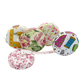 Colored fabric wrapping tape measure sewing measuring ruler automatic small tape measure inch centimeter ruler