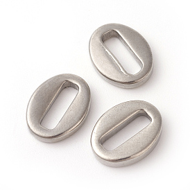 201 Stainless Steel Chain Tabs, Chain Extender Connectors, Oval