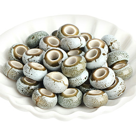 40шт. фарфоровые бусины ручной работы, фантазии античного стекла фарфора, бусины с большим отверстием, рондель