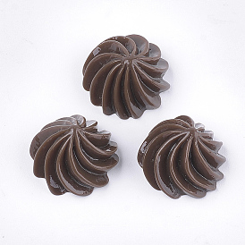 Cabochons décodés décodés en résine, nourriture imitation, crème au chocolat