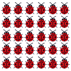 Компьютерная вышивка в виде божьей коровки, нашивки из полиэстера, пришивные/приклеиваемые утюгом, аксессуары для костюма, аппликация