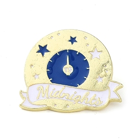 Alloy Brooches, Enamel Pins, for Backpack Cloth, Round