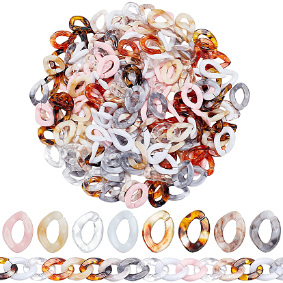 240шт. 8 цвета акриловые быстроразъемные соединения, витых овальных