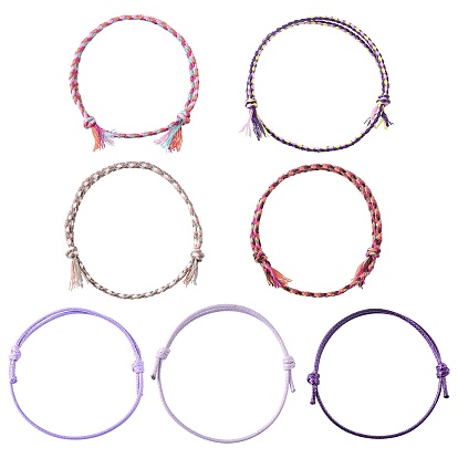 14шт 7 цвета хлопковый шнур браслет набор для мужчин и женщин