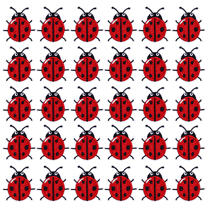 Компьютерная вышивка в виде божьей коровки, нашивки из полиэстера, пришивные/приклеиваемые утюгом, аксессуары для костюма, аппликация