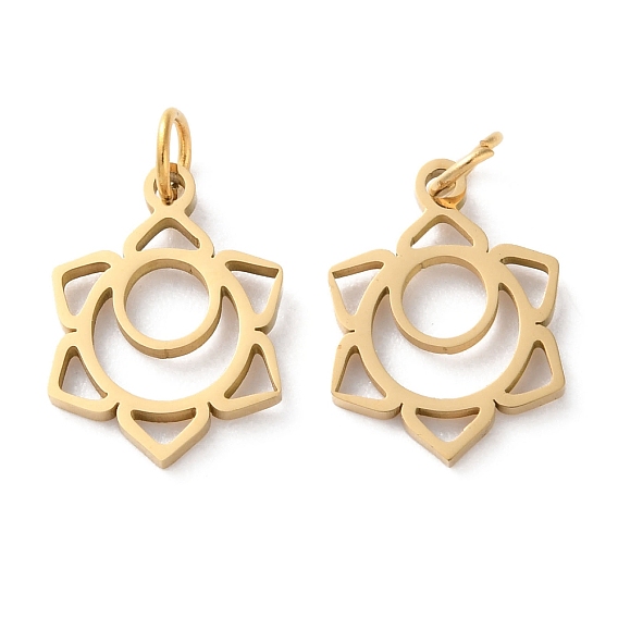 Ионное покрытие (ip) 304 брелоки из нержавеющей стали, с целью перехода в кольце, лазерная резка, очарование чакры