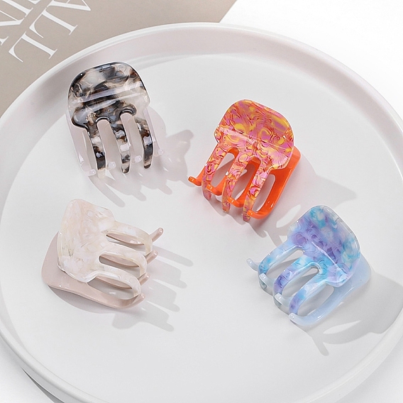 Акриловые коготь заколки, прямоугольные, аксессуары для волос для девочек или женщин