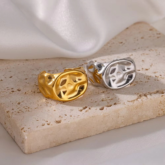 304 регулируемые манжетные кольца из нержавеющей стали, плоские круглые/крупные