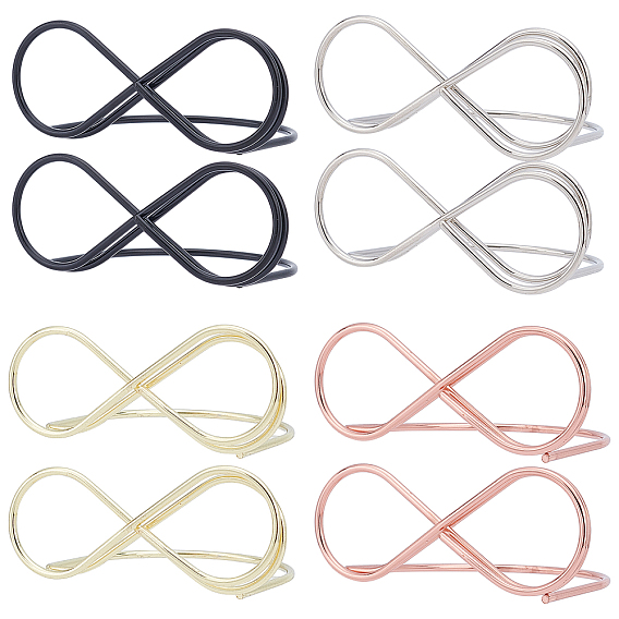 4 Styles 8Pcs Iron Place Card Holder, for Home Birthday Party Wedding Decorations