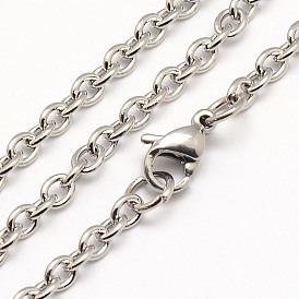 Cadena de cables de acero inoxidable unisex 304 de moda., con broches de langosta