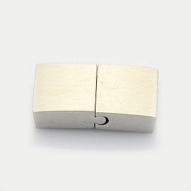 Rectangle 304 mat en acier inoxydable fermoir de bracelet magnétique, avec extrémités à coller
