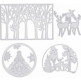 CRASPIRE Christmas Carbon Steel Cutting Dies Stencils, for DIY Scrapbooking/Photo Album, Decorative Embossing DIY Paper Card, Mixed Shapes