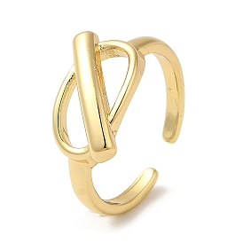 Brass Open Cuff Rings, Oval Toggle Clasp Style Ring for Women