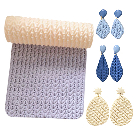 Пластиковый валик для создания текстуры из полимерной глины для изготовления сережек