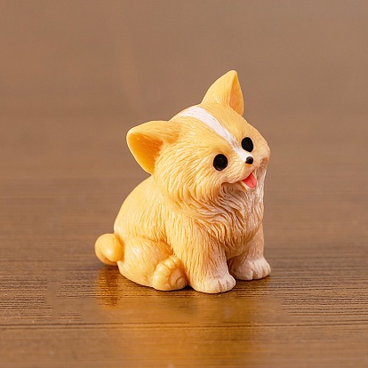 Милые фигурки корги из смолы, украшение, для домашнего украшения рабочего стола