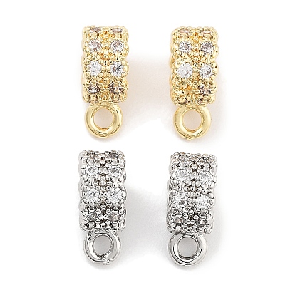 Латунь с кубическим цирконием подвеской, без кадмия, без никеля и без свинца, колонка, прозрачные