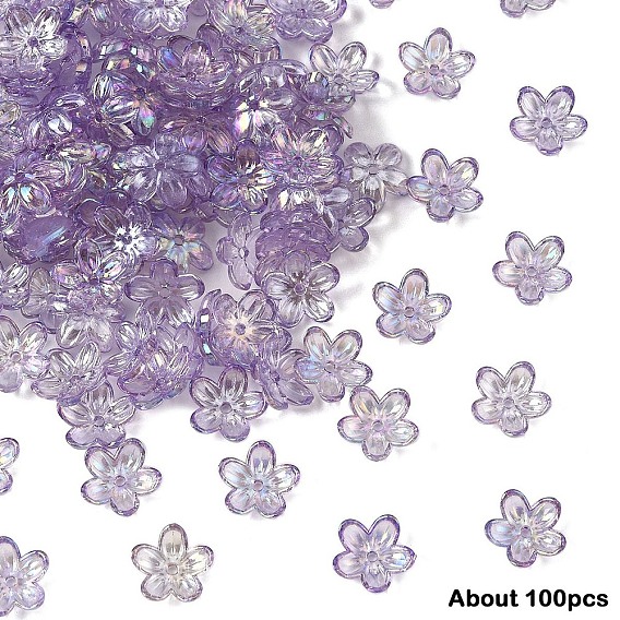 15g прозрачные акриловые колпачки для бусин, цветок