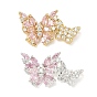 Латунные микро проложить кубического циркония подвески, очарование бабочки, розовые и ясные