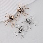 Серьги сплава горный хрусталь, паук
