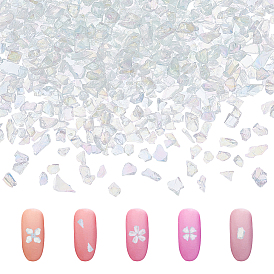 135g прозрачные стеклянные бусины, для украшения ногтей, нет отверстий / незавершенного, чип