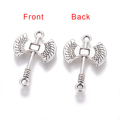 Tibetan Style Alloy Axe Links/Connectors, Cadmium Free & Lead Free, 23.5x16.5x2mm, Hole: 1.5mm