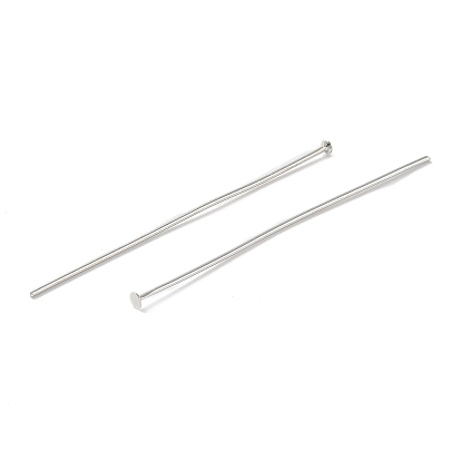 China Factory Iron Flat Head Pins, for Jewelry Making 18 Gauge, 55~56x1mm,  Head: 2.2mm, about 1851pcs/500g in bulk online 