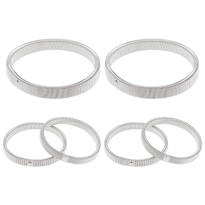 6Pcs Iron Snake Chain Stretch Bracelets, Gift for Men Women