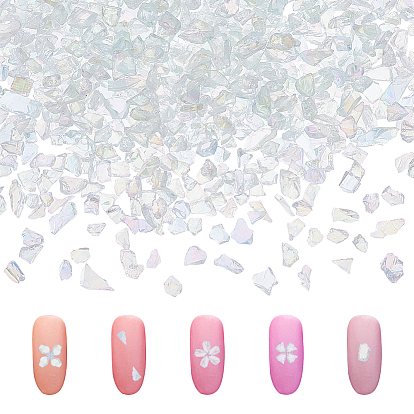 135g прозрачные стеклянные бусины, для украшения ногтей, нет отверстий / незавершенного, чип