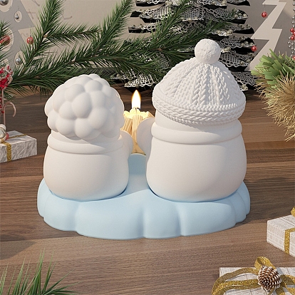 Рождественский снеговик своими руками, пищевые силиконовые формы для свечей, формы для ароматерапевтических свечей, формы для изготовления ароматических свечей