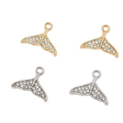 Подвески из сплава и страза, русалка хвост