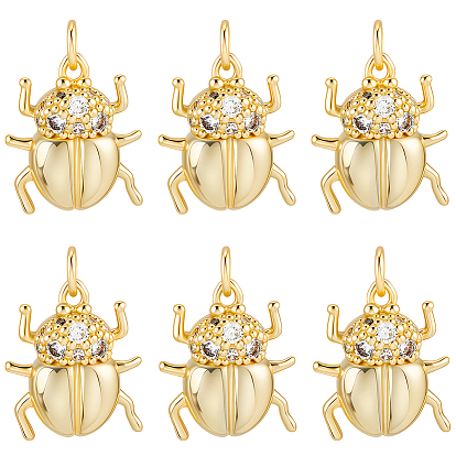 8 кулоны из латуни с микрочастицами и кубическим цирконием., обереги от насекомых, долговечный, без кадмия и без свинца, стойки покрытие, с целью перехода в кольце