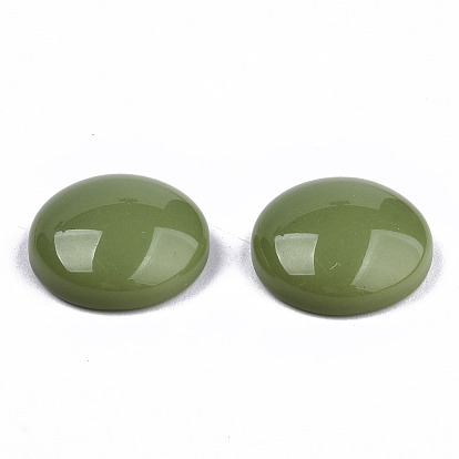 Opaque Resin Cabochons, Half Round/Dome