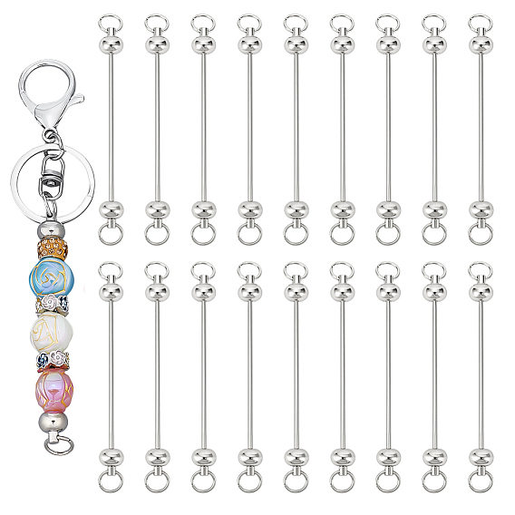 30шт. сплав и железный пруток для ключей с бусинами