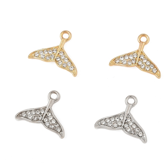 Подвески из сплава и страза, русалка хвост