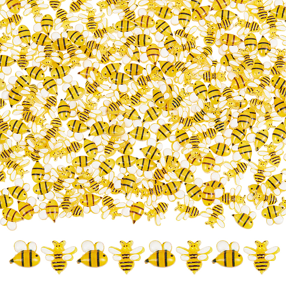 220 шт. 2 стили пчелы смоляные кабошоны для дизайна ногтей, для украшения ногтей