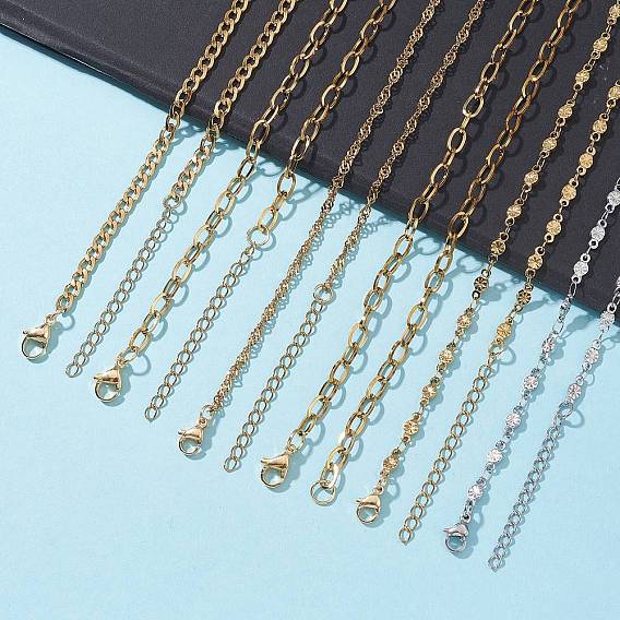 304 женские ожерелья-цепочки из нержавеющей стали