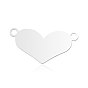 201 Stainless Steel Connector Charms, Heart