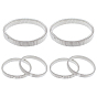 6Pcs Iron Snake Chain Stretch Bracelets, Gift for Men Women