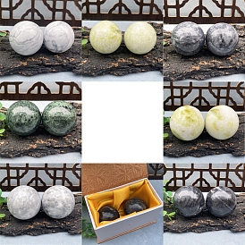 Natural Carbonate Jade Sphere Healing Stones, Round Stones, Pocket Palm Stones for Reiki Balancing