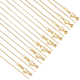 4шт. 4 стили латунных цепочек с регулируемым ползунком, без свинца и без кадмия, долговечный, стойки покрытие