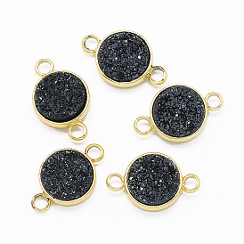 Коннекторы из смолы druzy, плоско-круглые