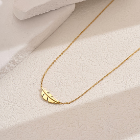 Женские ожерелья с подвесками из перьев из нержавеющей стали