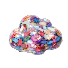 Resin Cloud Display Decoration, with Shell Chips inside Statues for Home Office Decorations