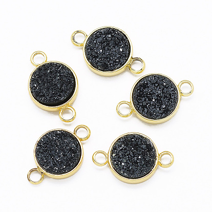 Коннекторы из смолы druzy, плоско-круглые