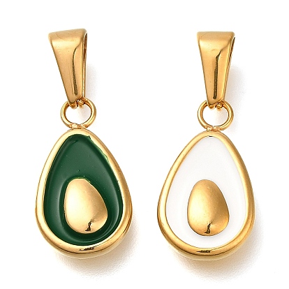 Ионное покрытие (ip) 304 подвески из нержавеющей стали с эмалью, прелести авокадо